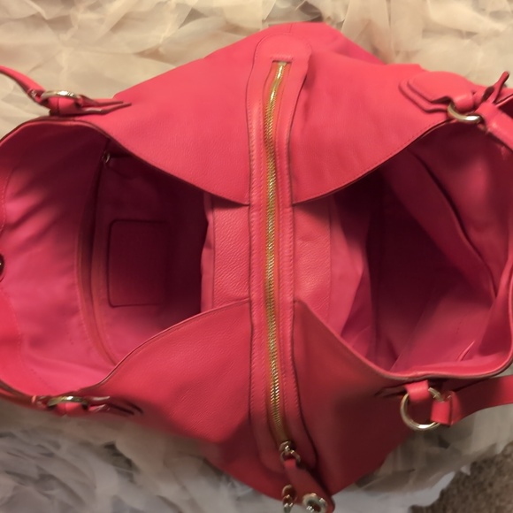 Coach Fuchsia Leather Hobo Bag - Picture 7 of 9